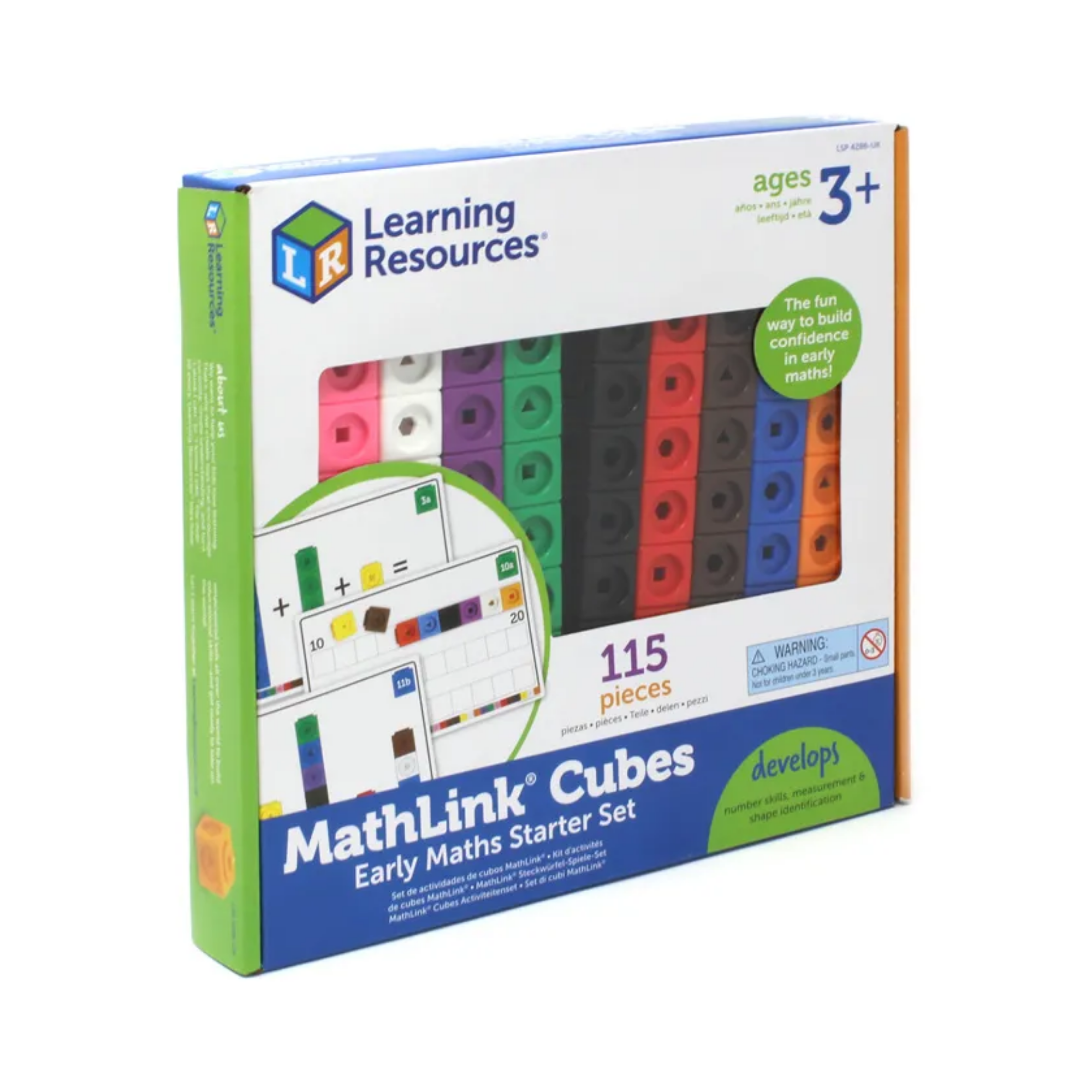مجموعة أنشطة مكعبات MathLink من Learning Resources، 100 مكعب و30 نشاطًا، للأعمار من 4 سنوات فما فوق، تعليم عملي في الرياضيات والعلوم والتكنولوجيا والهندسة والرياضيات