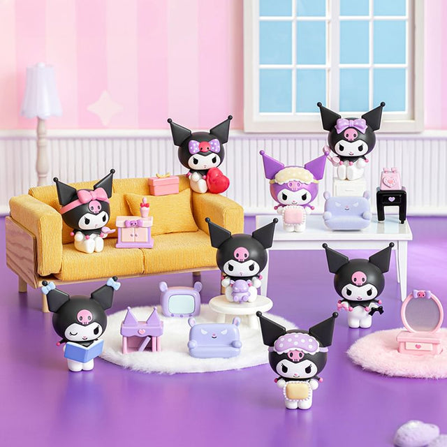 مجسم مويتش سانريو كورومي من سلسلة هابي هوليداي، صندوق أعمى، تمثال أنمي قابل للتجميع من مادة البولي فينيل كلوريد، لعبة غامضة بطول 12 سم مع 9 تصاميم (واحد منها سري نادر)، مناسب للأعمار من 15 عامًا فأكثر، مقتنيات وشخصيات