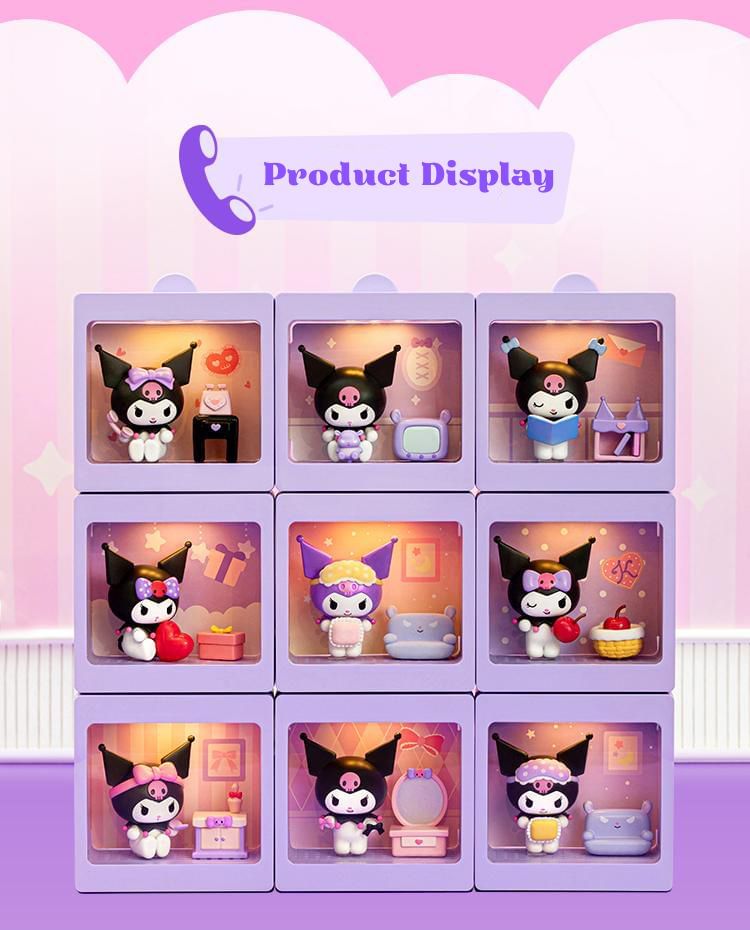 مجسم مويتش سانريو كورومي من سلسلة هابي هوليداي، صندوق أعمى، تمثال أنمي قابل للتجميع من مادة البولي فينيل كلوريد، لعبة غامضة بطول 12 سم مع 9 تصاميم (واحد منها سري نادر)، مناسب للأعمار من 15 عامًا فأكثر، مقتنيات وشخصيات