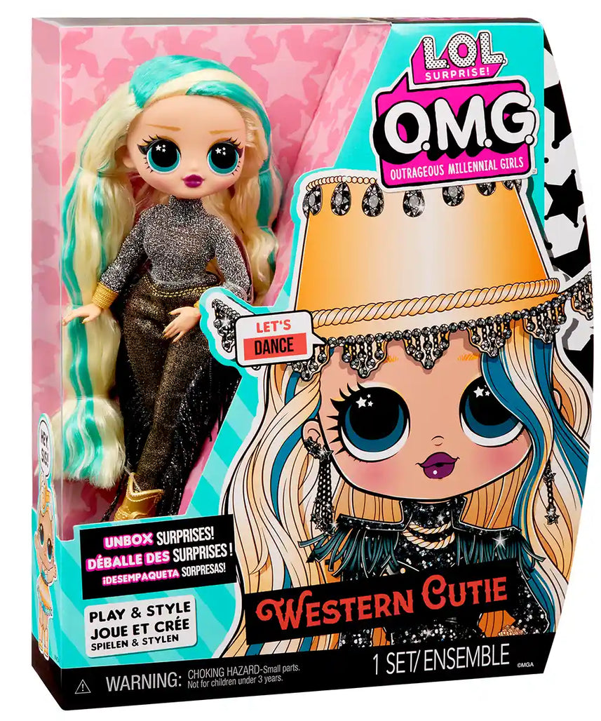 L.O.L. Surprise! O.M.G. Western Cutie Fashion Doll, 10-Inch Posable Doll with Removable Outfit, Cowgirl Hat, Boots, and Accessories, Gift for Girls Ages 4+