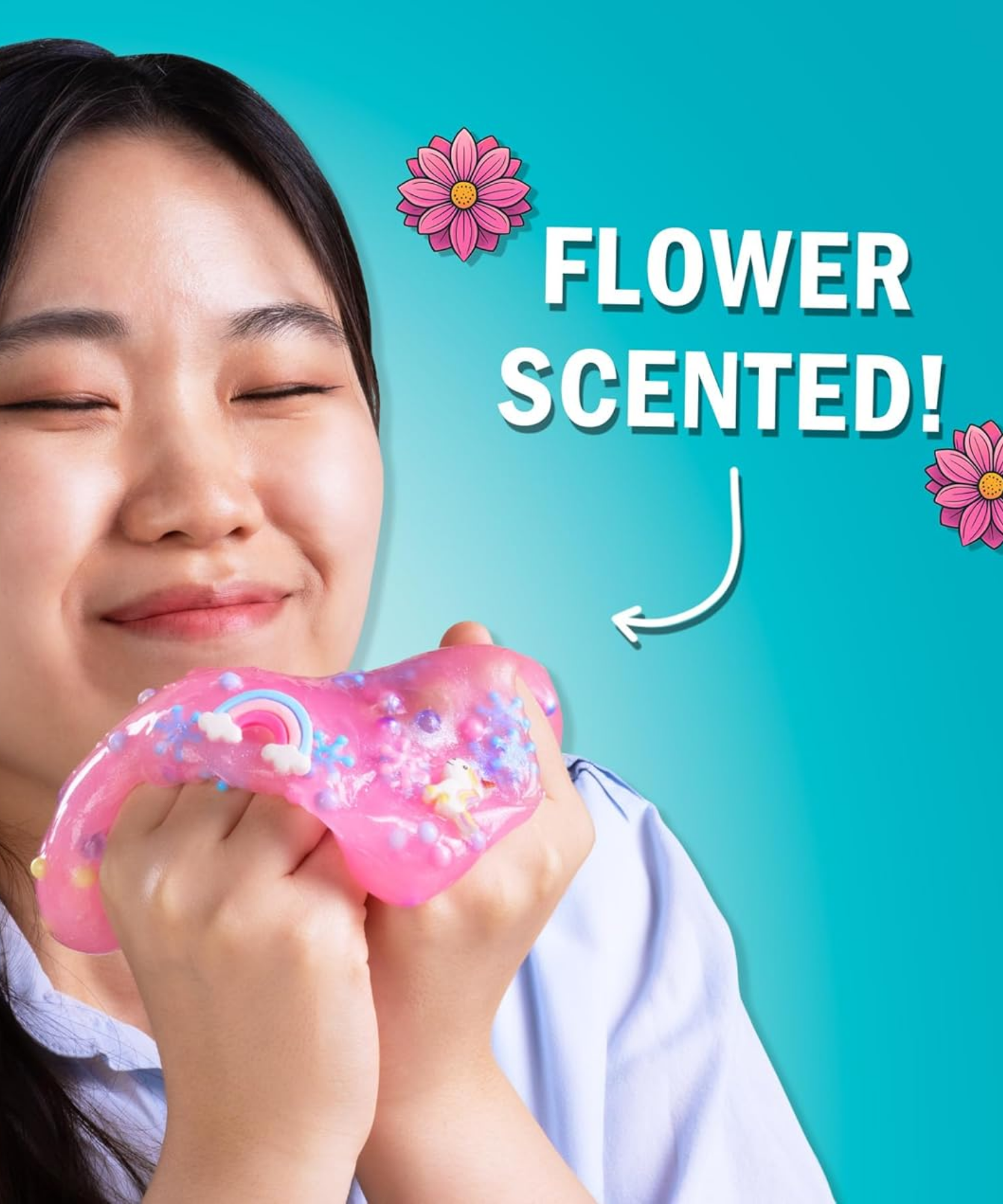 سحر سلايم كريزي آرون - حلم وحيد القرن، سلايم برائحة الزهور مع سحر، غير سام، فائق المرونة واللين، لعبة فيدجيت مناسبة للأولاد والبنات من سن 3 سنوات فما فوق