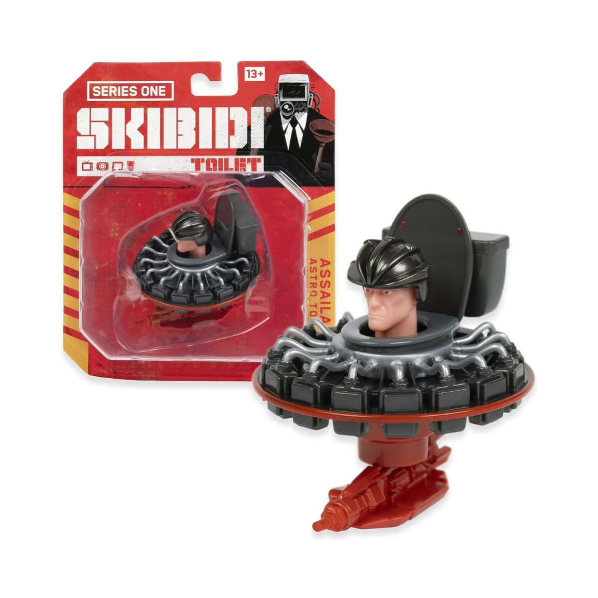 Skibidi Toilet, 1:64 Scale Diecast Collectible Action Figure & Vehicle Toy from Viral YouTube Series, Sci Fi Action Toy for Kids & Collectors, Suitable for Kids Ages 8+ (Assailant Astro Toilet)