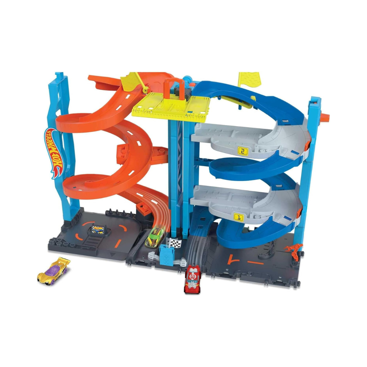 Hot Wheels City Transforming Race Tower Playset, Track Set with 1 Toy Car