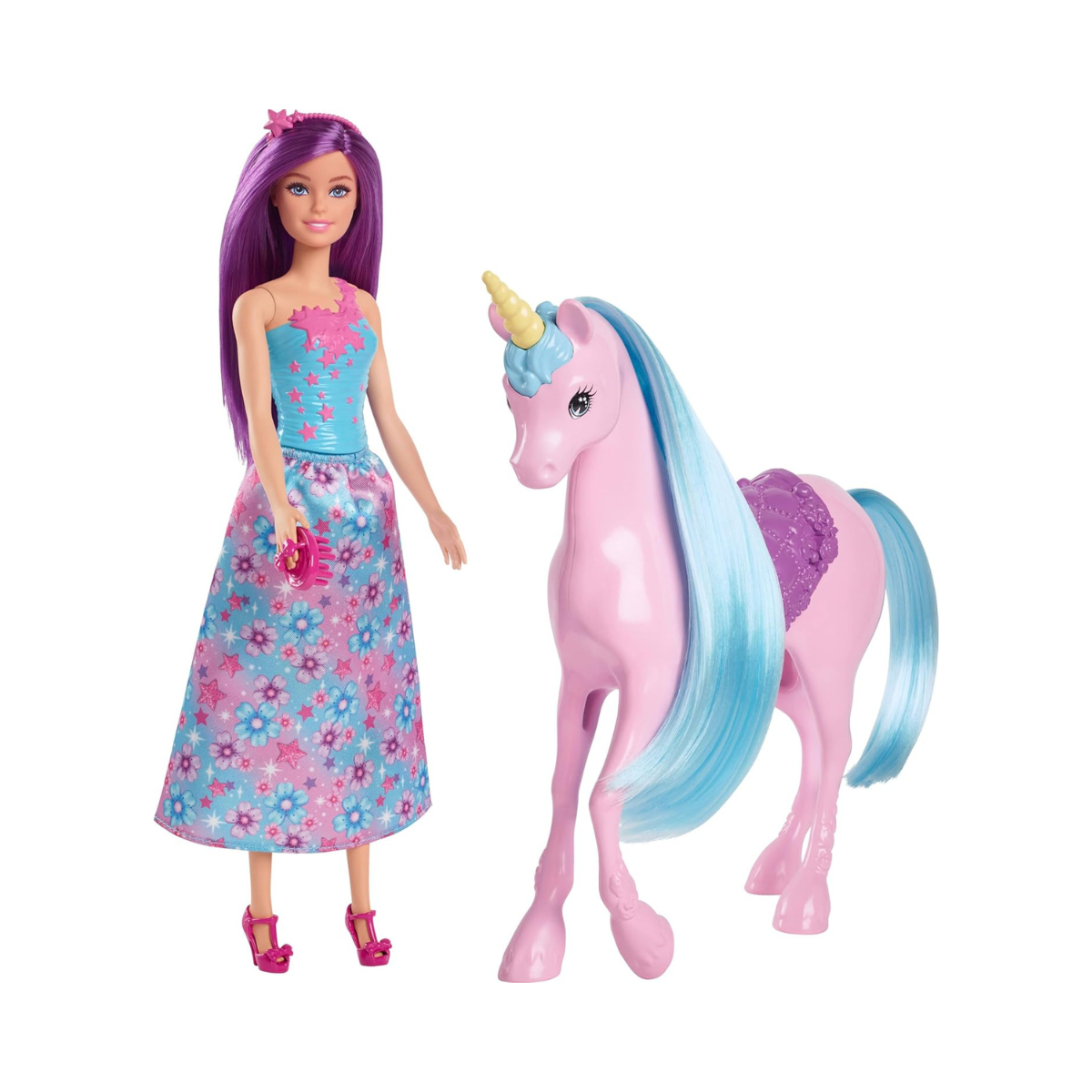 Barbie Mattel Doll & Unicorn Fantasy Playset – Magical Adventure Toy