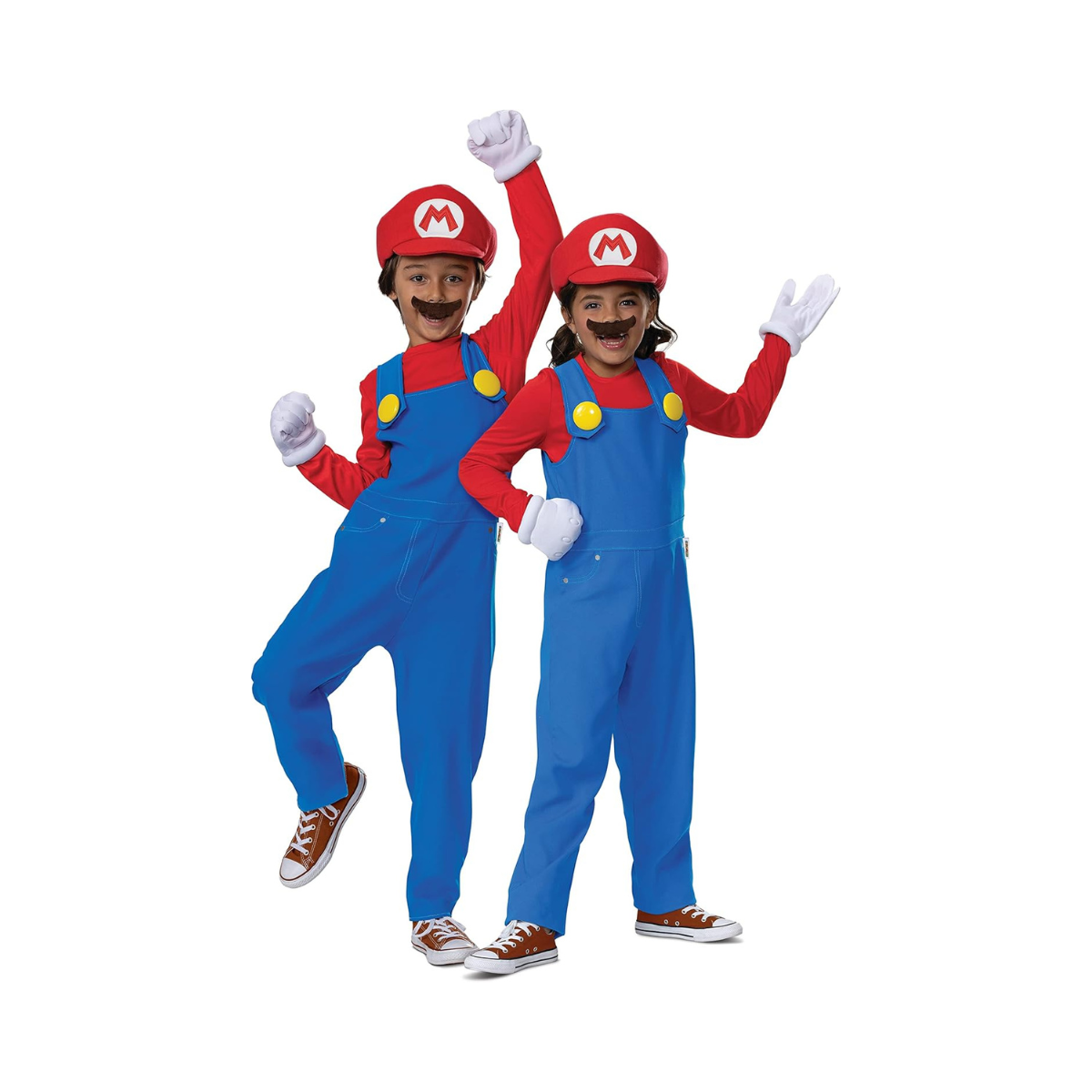 Disguise Mario Costume for Kids, Official Super Mario Bros Costume and Accessories for Children, Size (10-12)
