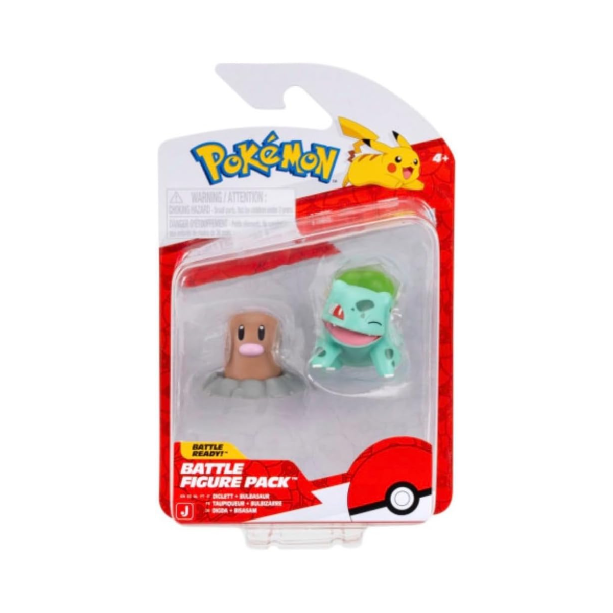 Pokémon Battle Figure Pack with Diglett and Bulbasaur, 2 Pack Action Figures