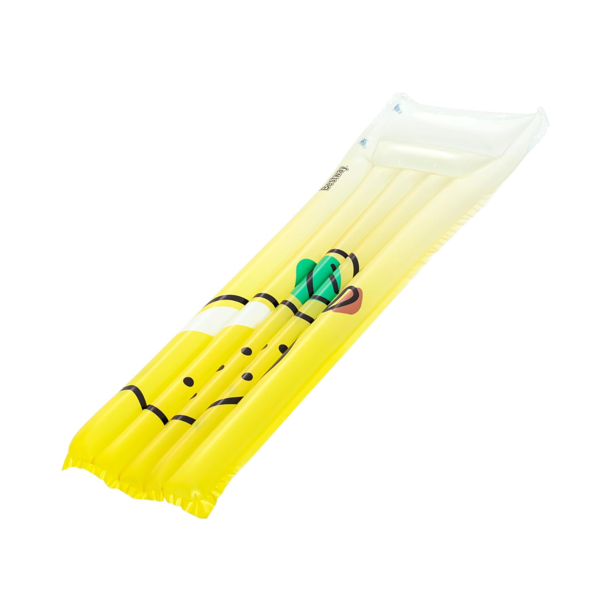 Bestway Airmat Fresh Lemon 6' x 27"/1.83m x 69cm, Outdoor & Indoor Relaxation & Play, Floating Mats, Beach & Pool Use, For Children and Adults