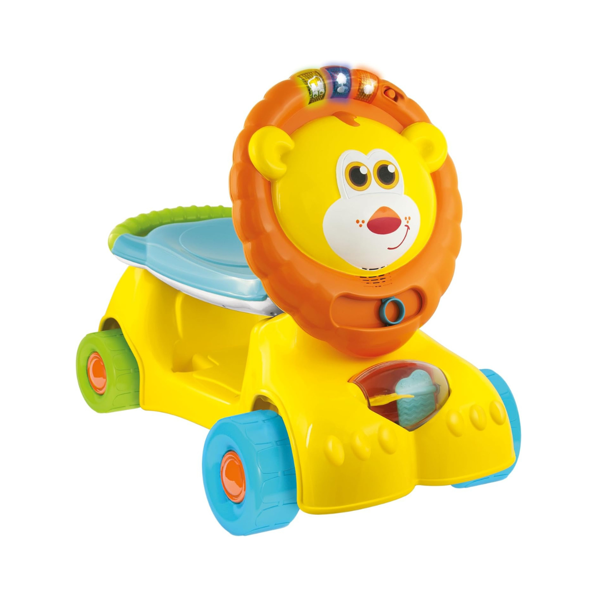Winfun 3-in-1 Grow-with-Me Lion Scooter | Baby Ride-On, Walker & Push Toy | Light & Sound Learning Ride for Toddlers 12M+