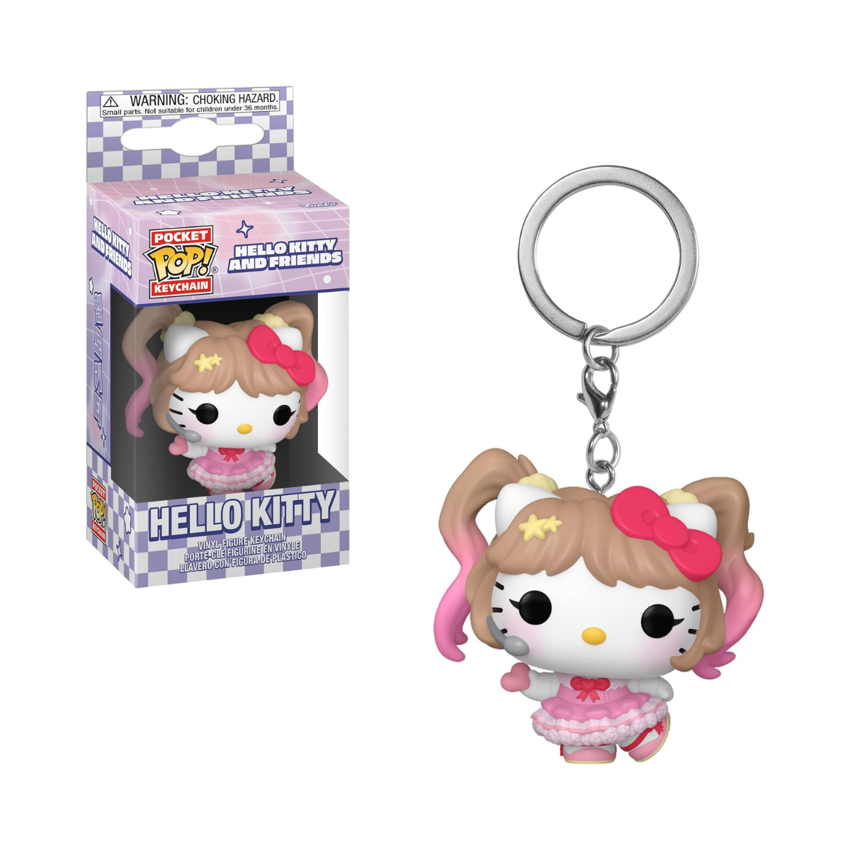 Funko Pop! Keychain: Hello Kitty - Hello Kitty KPop! Novelty Keyring - Collectable Mini Figure - Stocking Filler - Gift Idea - Official Merchandise - Anime Fans - Backpack Decor