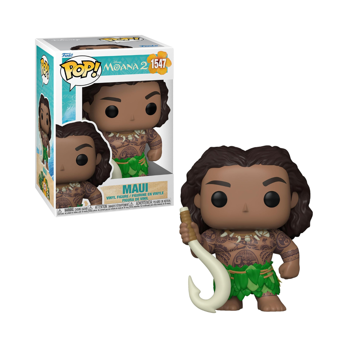 Funko Pop! Disney: Moana 2 - Maui - Collectable Vinyl Figure - Gift Idea - Official Merchandise - Toys for Kids & Adults - Movies Fans - Model Figure for Collectors and Display