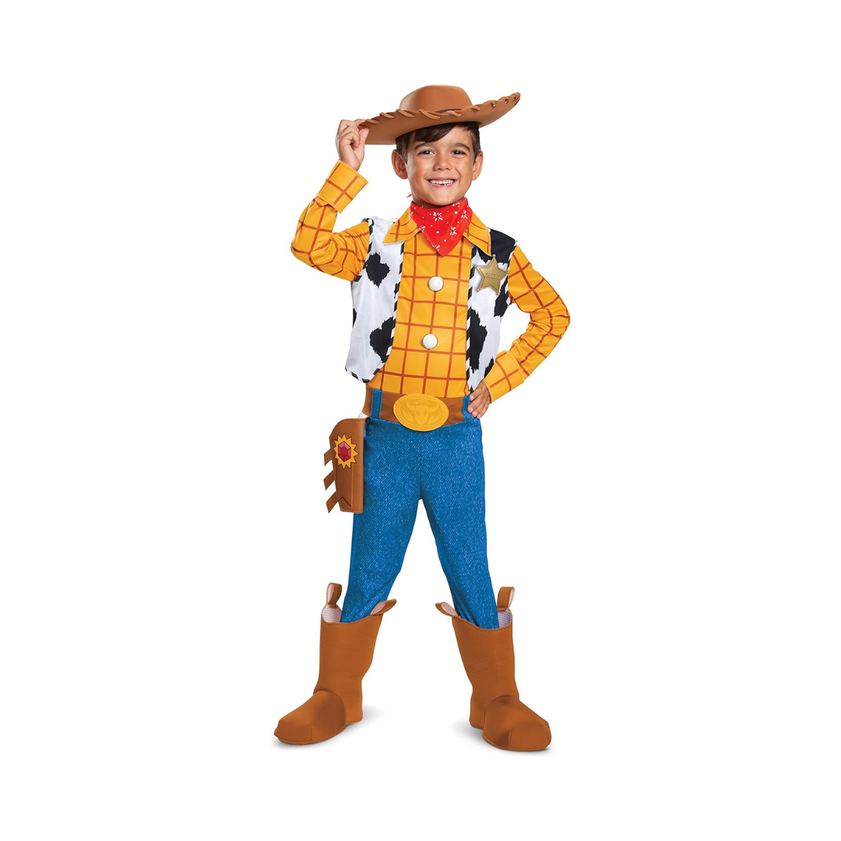 Disguise Disney Pixar Woody Toy Story 4 Deluxe Boys' Costume, Multi, Medium (7-8)