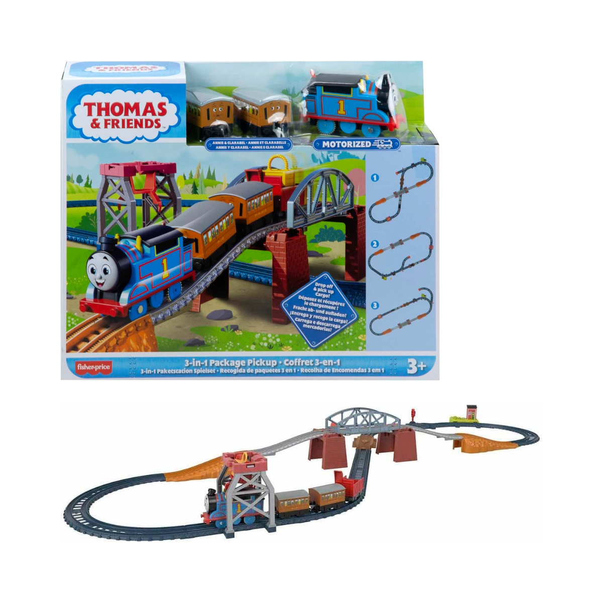 Thomas & Friends Fisher-Price 3-in-1 Package Pickup Train Set