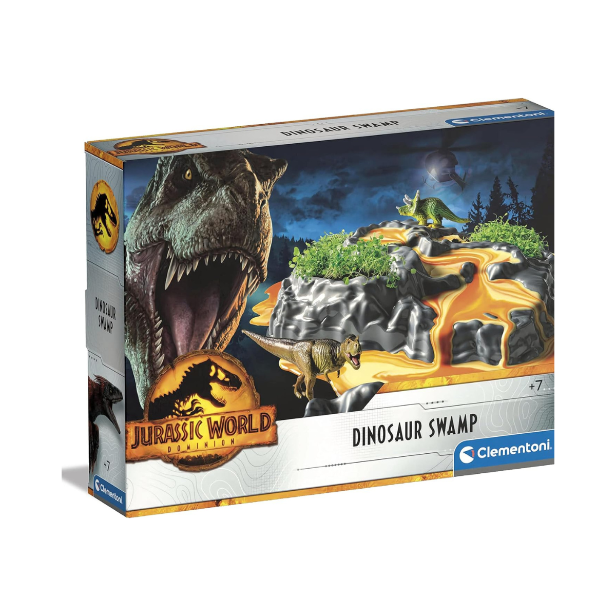 Clementoni Dinosaur Swamp, Recreate a Jurassic Landscape with Figures, Includes Cornstarch and Colorant, Educational, Learning Toy, A Combination of Paleontology, Chemistry and Botany, 1 Years+