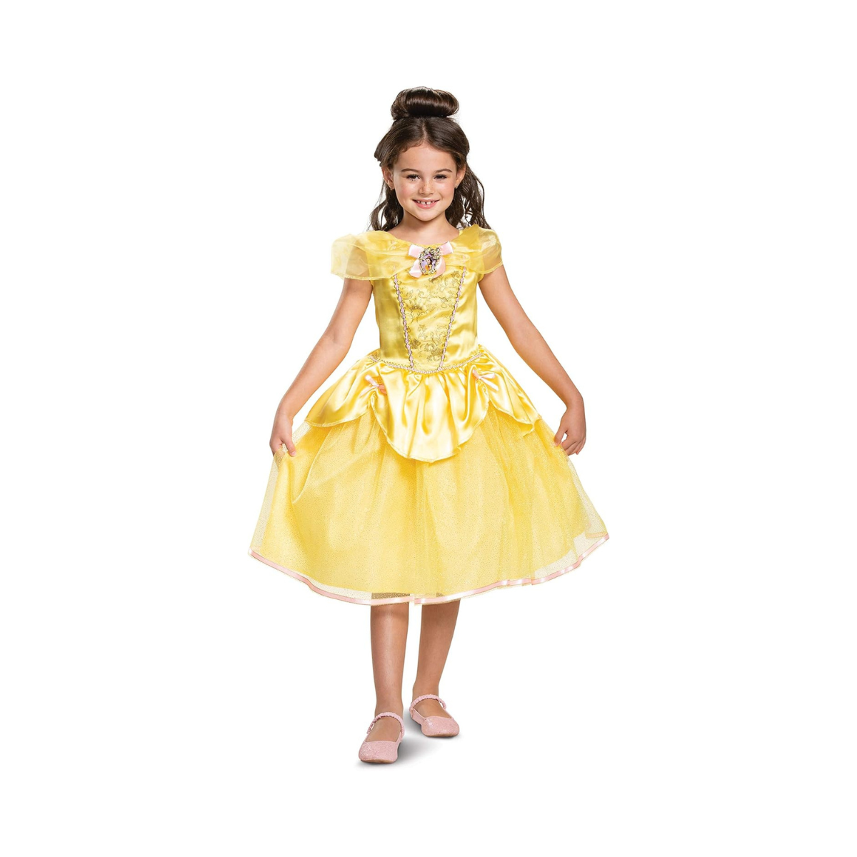 Disguise Costume Disney Princess Belle Classic Girls' Costume, Yellow Costume (pack of 1)