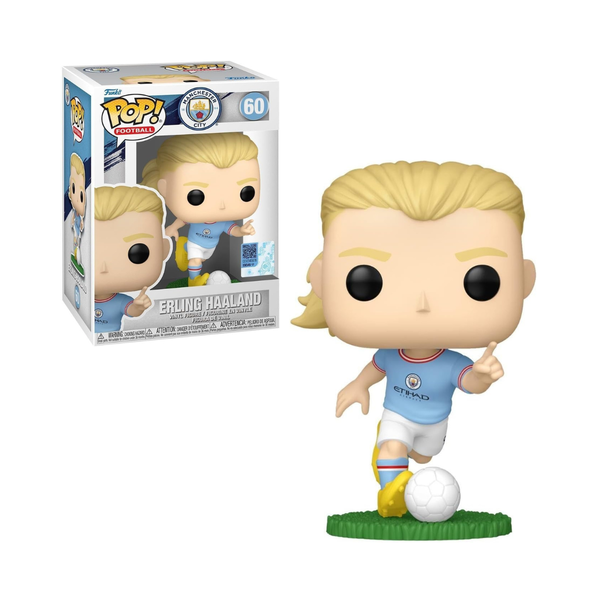 Funko Pop! Football: Mancity - Erling Haaland - Manchester City FC - Collectable Vinyl Figure - Gift Idea - Official Merchandise - Toys for Kids & Adults - Sports Fans - Model Figure for Collectors