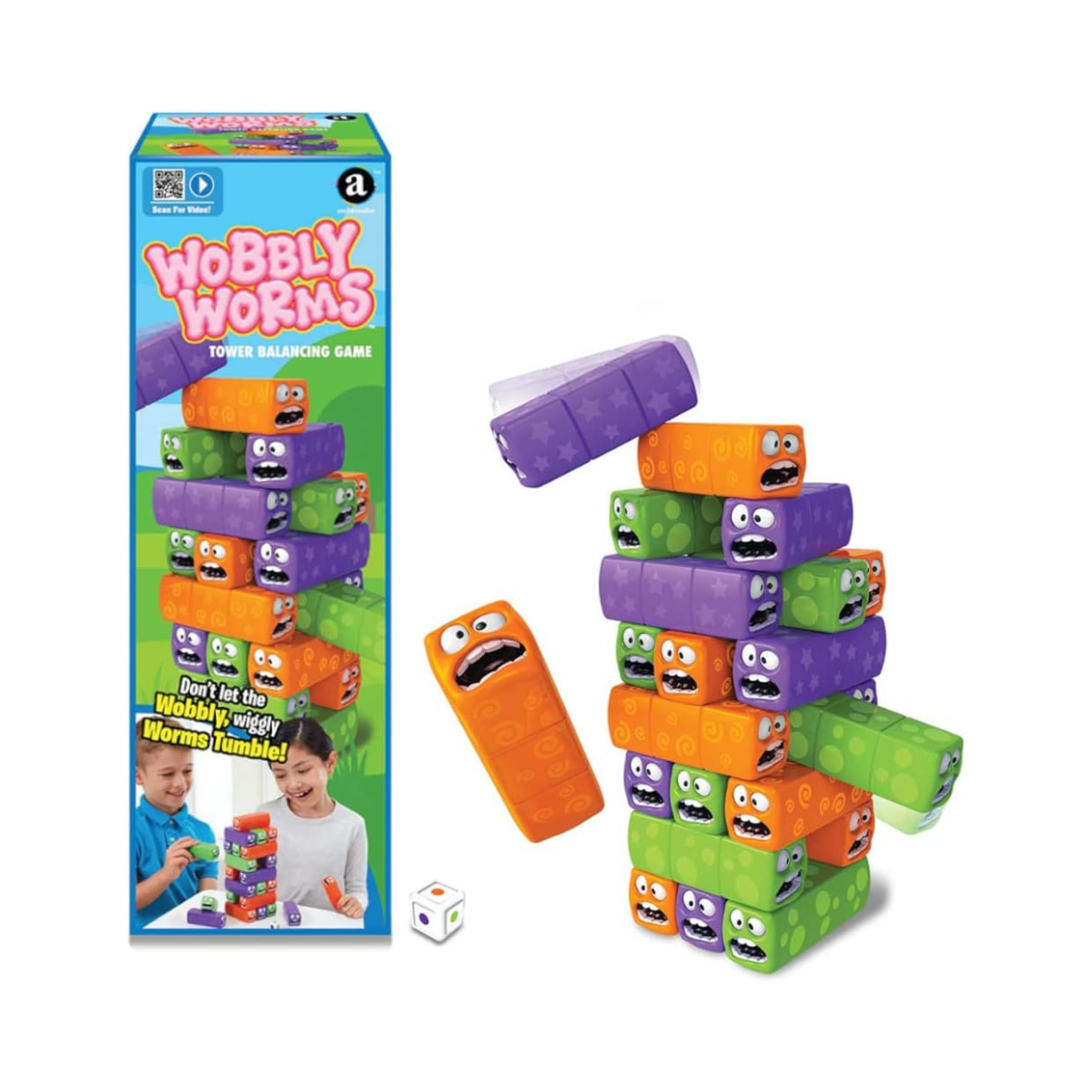 Ambassador Merchant Wobbly Worms Tower Balancing Game