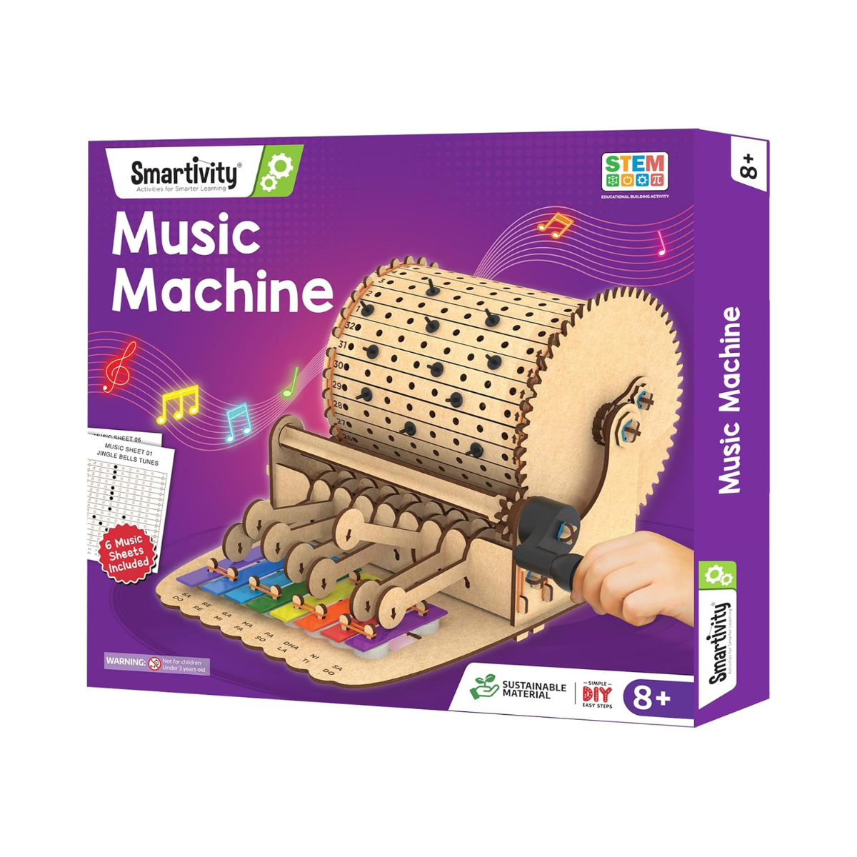 Smartivity DIY Music Machine Toy for Kids 8-9-10-11-12-13-14 Years Old I Create Your own Music with 7 Preset Songs - Jingle Bells, Happy Birthday & More I Christmas, Birthday Gift for Girls & Boys