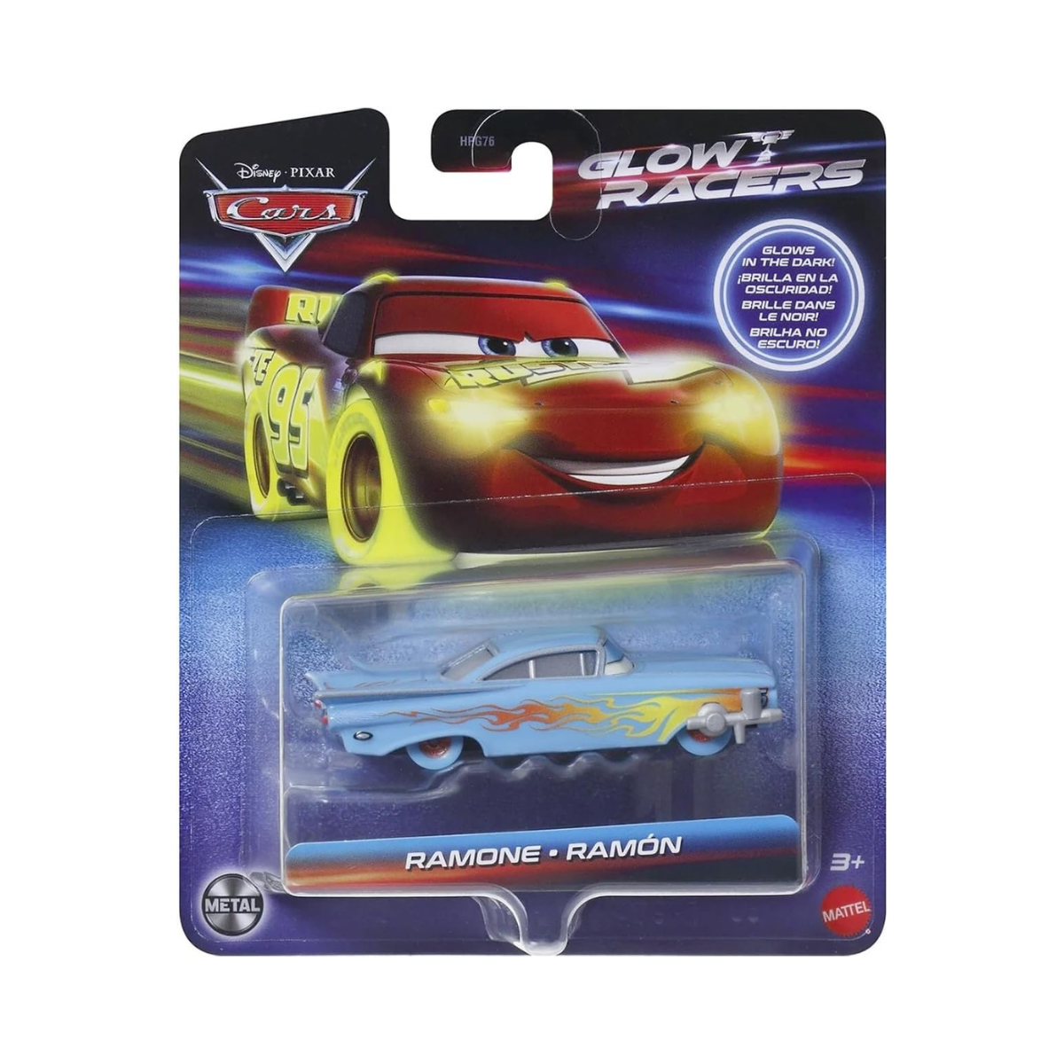 Disney Cars Pixar Ramon Glow Racer Toy Vehicle for Children from 3 Years