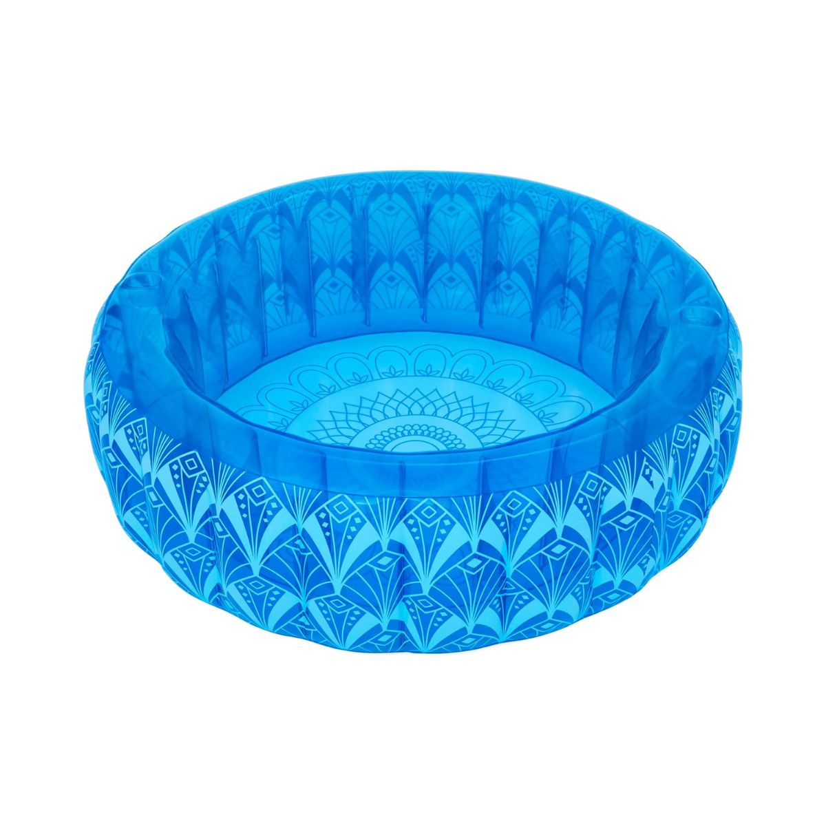 Bestway Bohemian Blue Inflatable Pool 168X53cm, Outdoor & Indoor Relaxation & Play, Family Pools, Artistic Design, Extra-wide Sidewalls For Stability, Quick Easy Setup, Perfect For Families With Kids