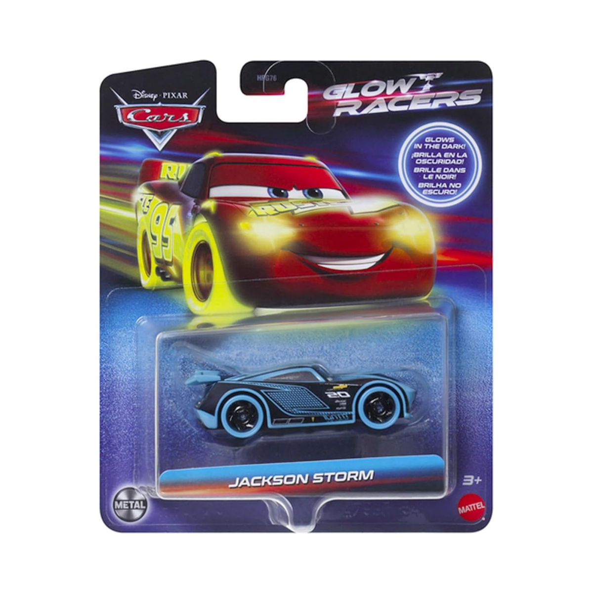 Disney Cars Jackson Storm Glow Racer Toy Vehicle from 3 Years