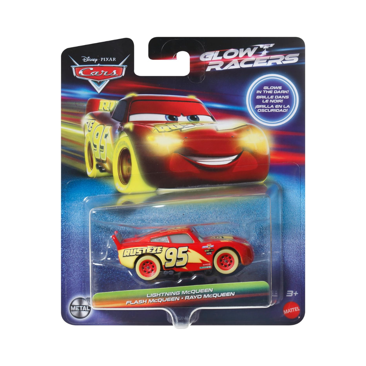 Disney Cars Disney Pixar Cars Glow Racers - Lightning McQueen - Cars Metal