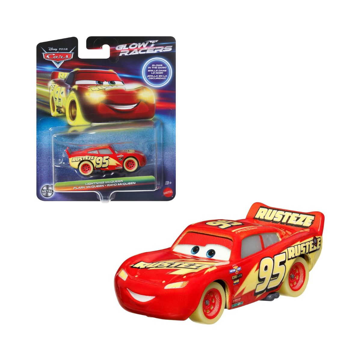 Disney Cars Disney Pixar Cars Glow Racers - Lightning McQueen - Cars Metal