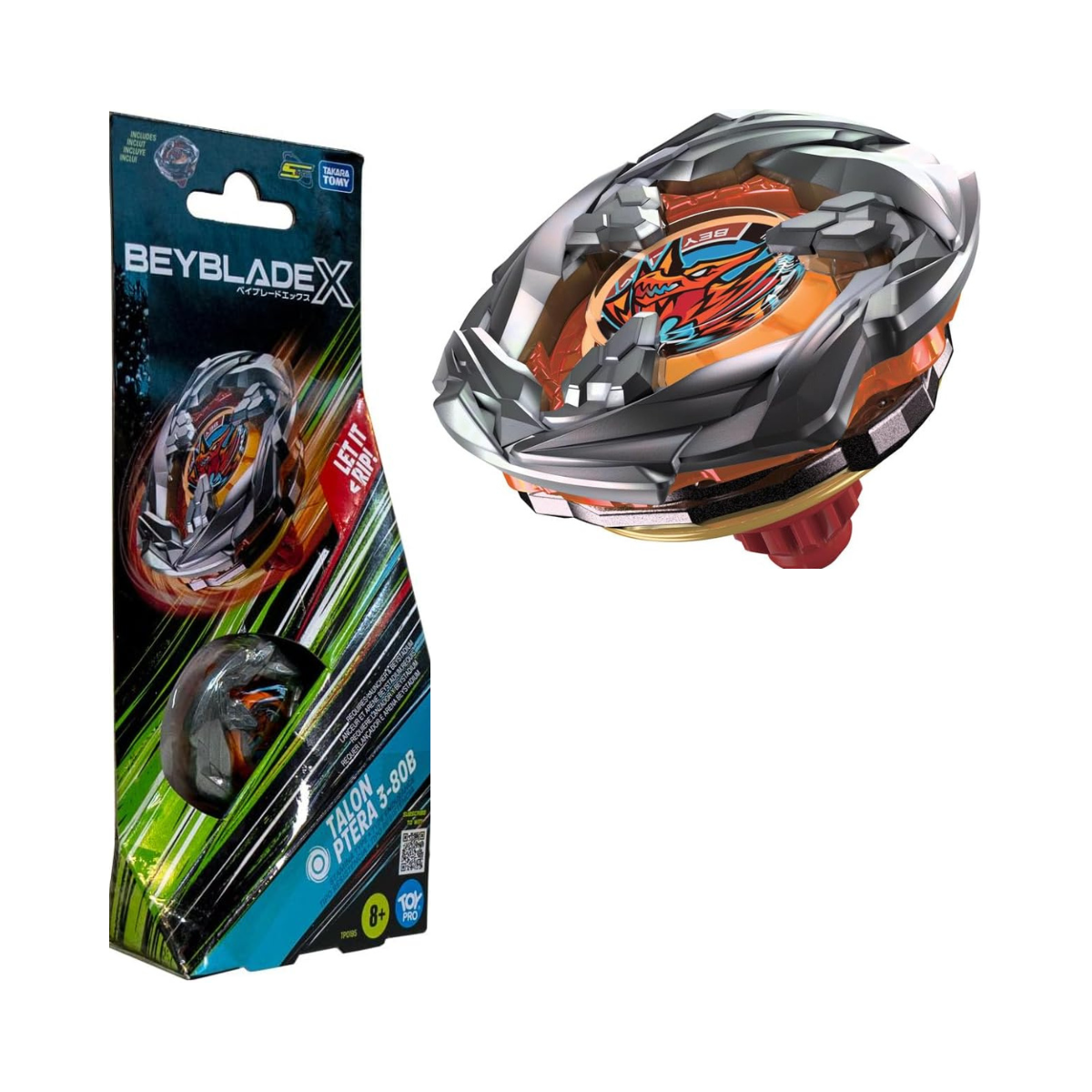 Takara Tomy Beyblade X Talon Ptera 3-80B, Balance Type Top with Customizable Parts, Bey Toy for 8+ Year Old Boys and Girls, Spinning Toys, Battle Tops