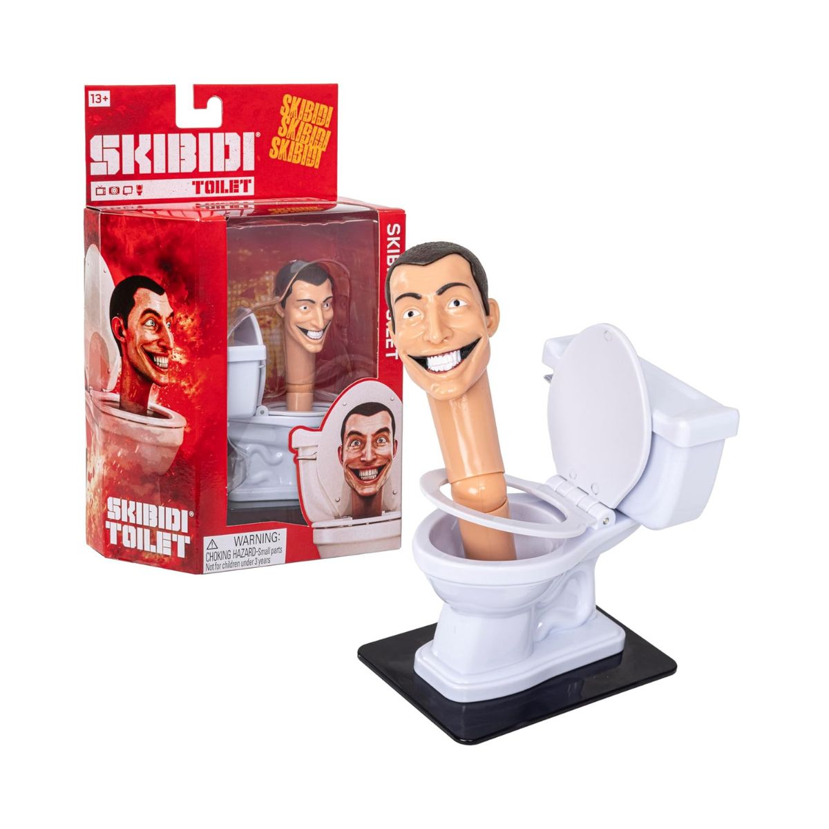 Skibidi Toilet Deluxe Figure Series 2 Skibidi Toilet, Official 6 Inch Collectible Action Figure with 22 Moving Parts for Kids 13+