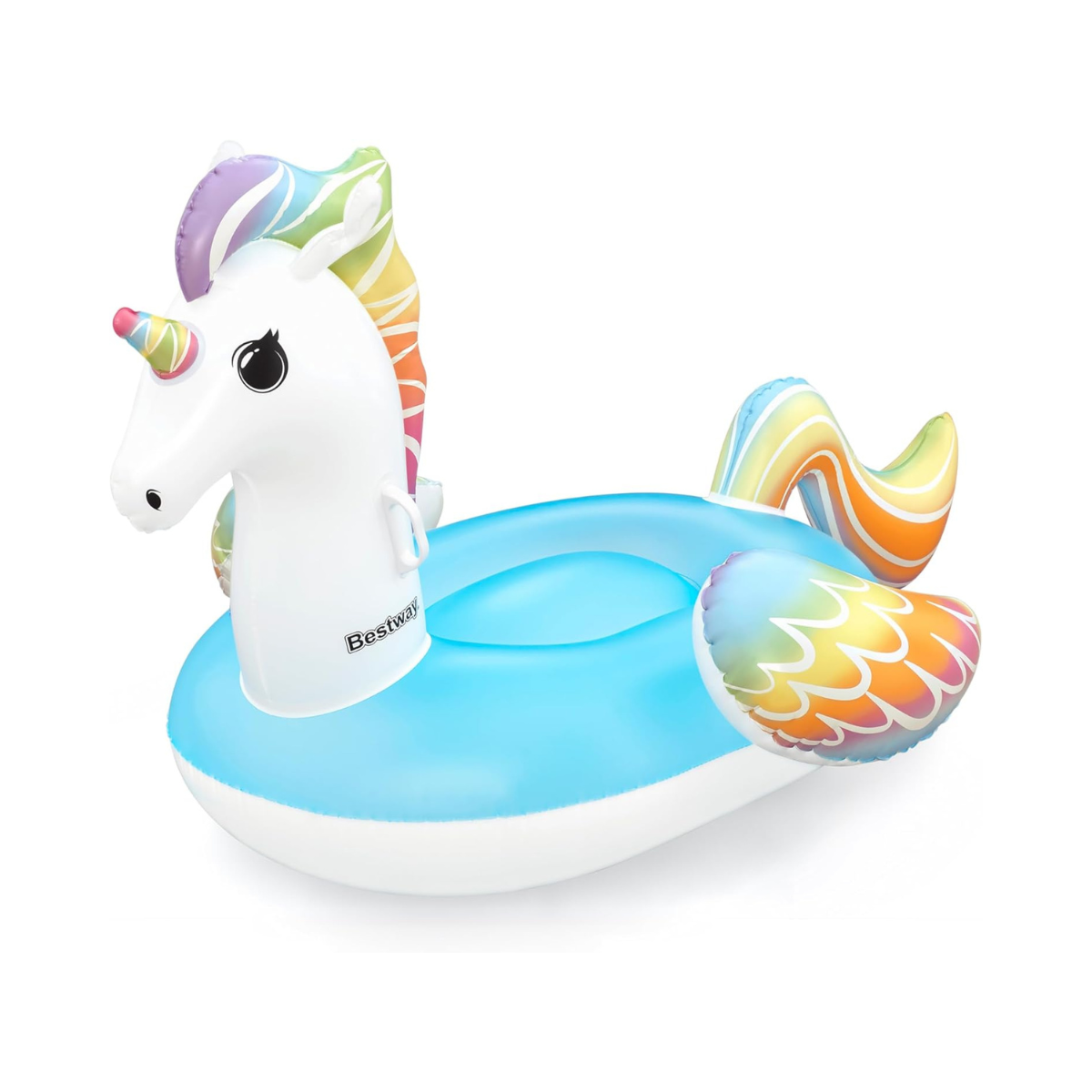 Bestway Unicorn Pool Float, Kids Inflatable Ride-On with Handles, Inflatable Beach Toys
