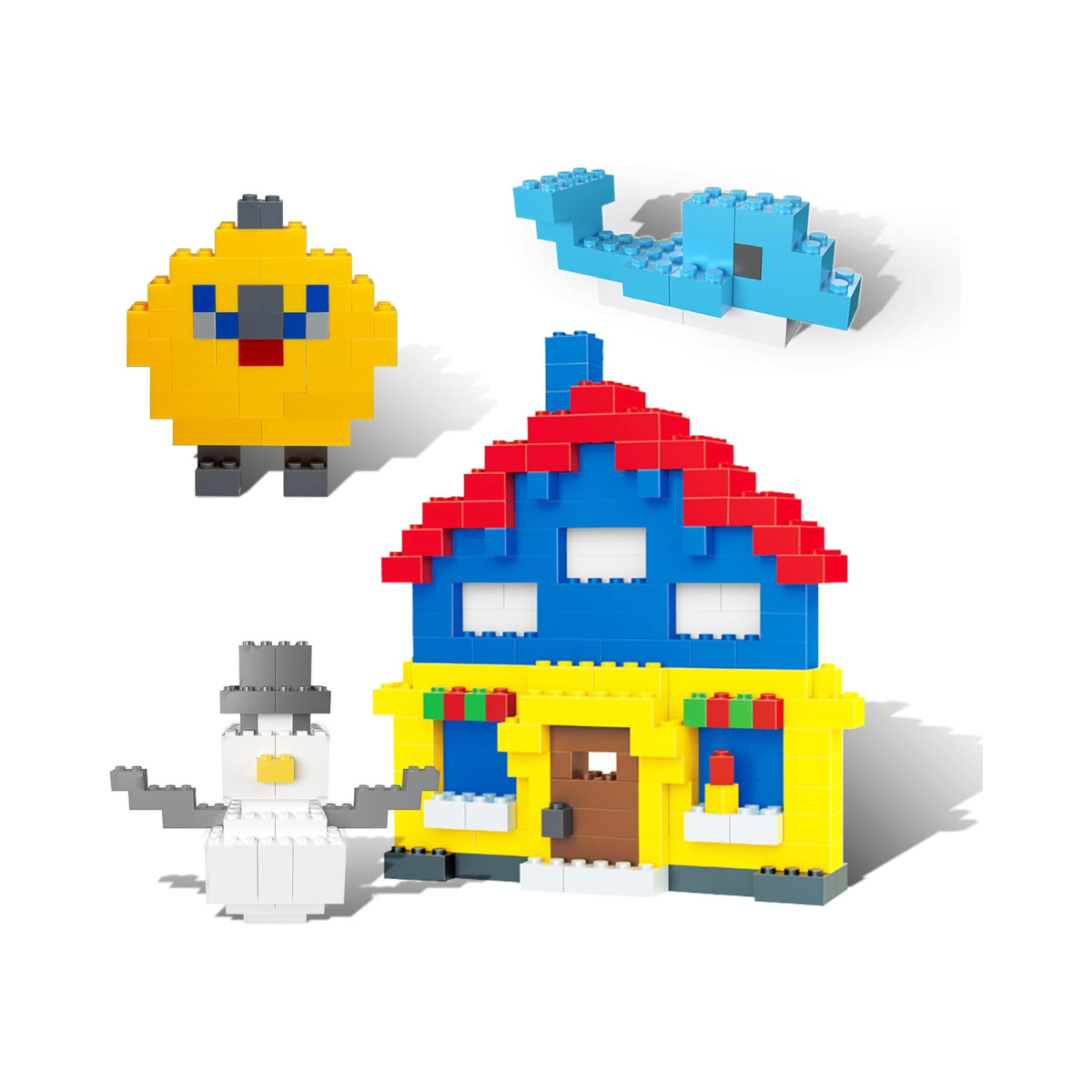 PicassoTiles 2250 PCs Building Block Tiles Creative Shapes to Enhance Imaginative Play Unique Set to Build Houses Animals Dinosaurs and More Vibrant STEM Toys Washable for Learning Education Ages 3+