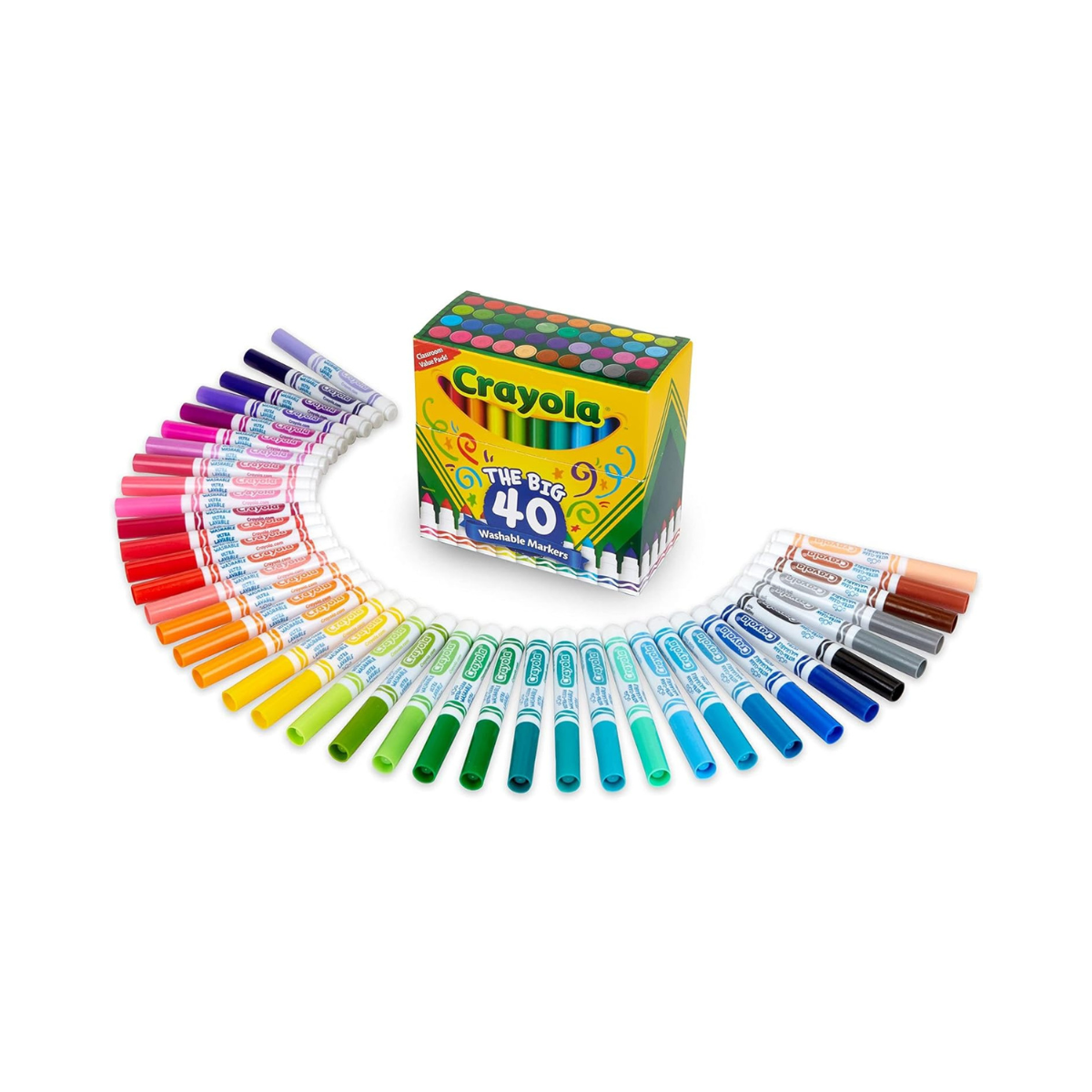 Crayola 40 Ct. Ultra-Clean Washable Assorted, Broad Line