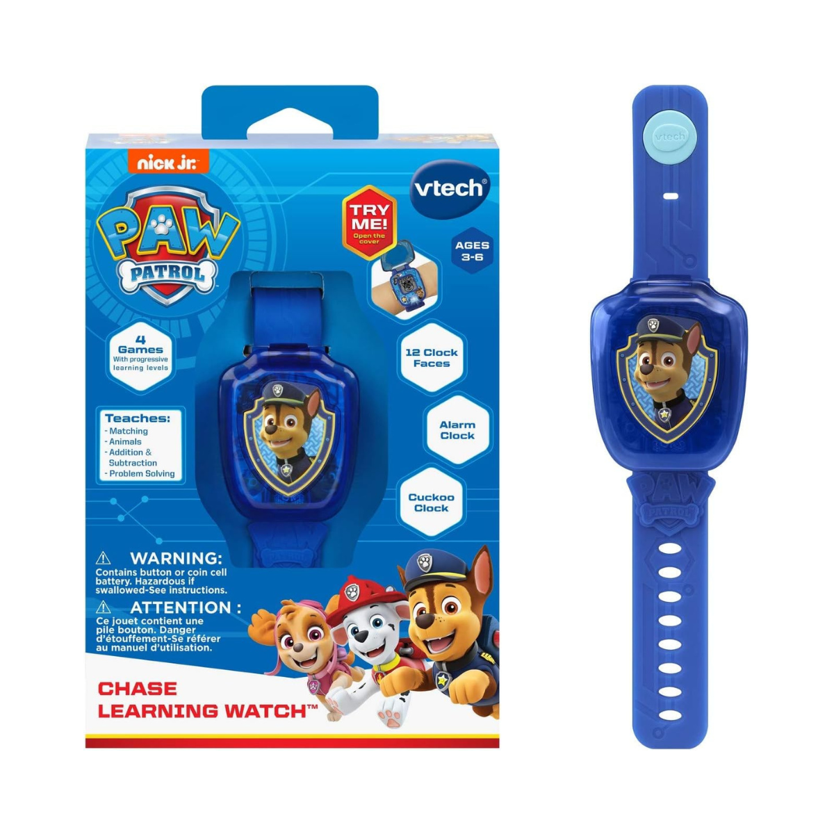 VTech PAW Patrol Chase Learning Watch, Blue