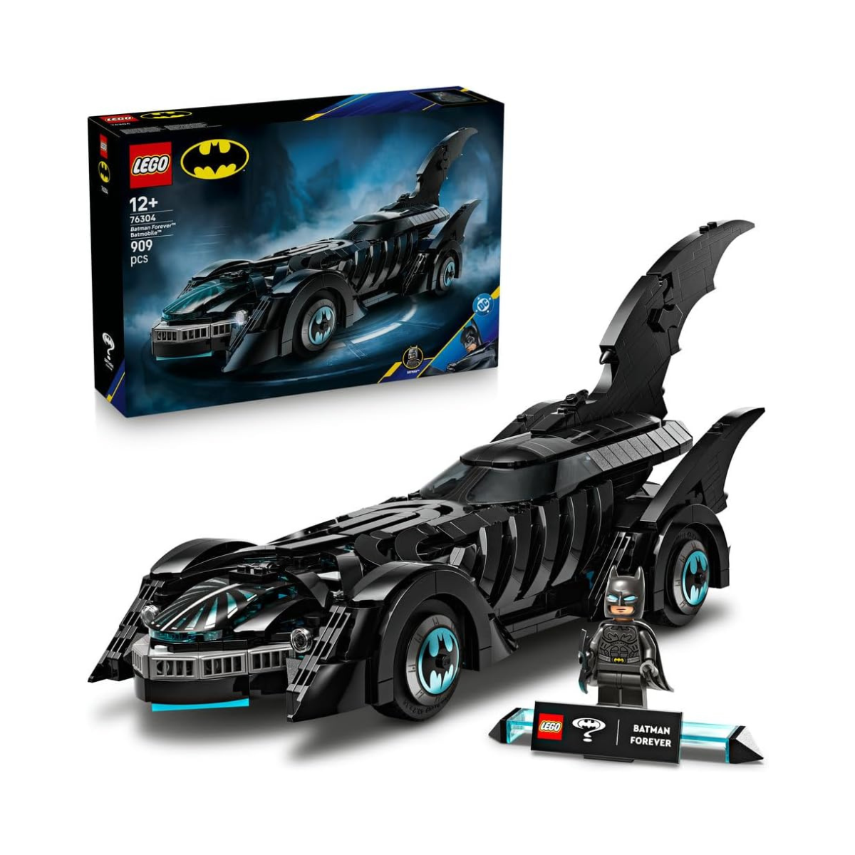 LEGO DC Batman Forever Batmobile - Super Hero Car Toy with a Minifigure - incl. an Opening Cockpit & Detailed Interior - Gift for 12+ Year Old Boys, Teenagers & Adult Fans - 76304