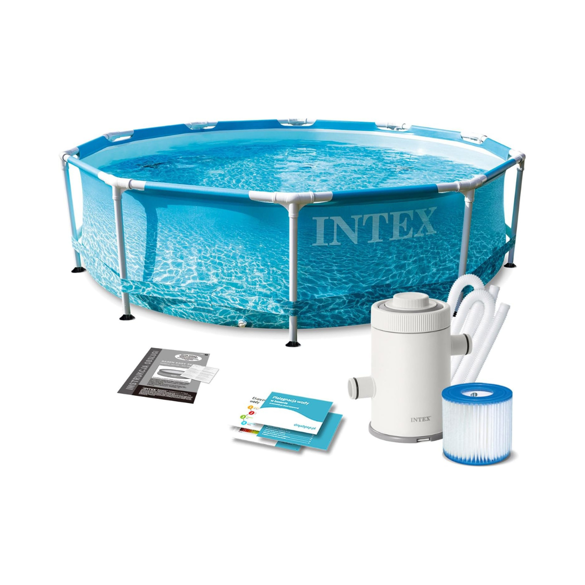 Intex 10 Ft X 30-Inch Beachside Metal Frame Pool Set