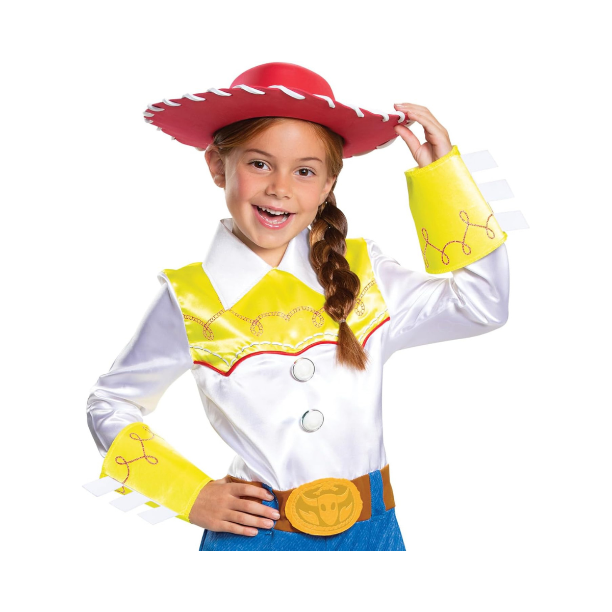 Disguise Disney Pixar Jessie Toy Story 4 Deluxe Girls Costume, Medium (7-8)