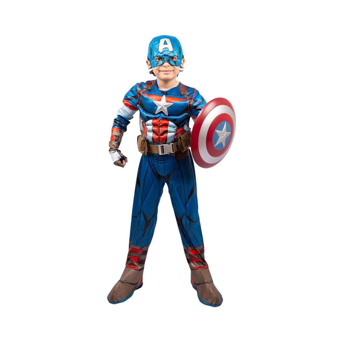Party Centre Marvel Avengers Captain America Deluxe Costume, 5-6 years