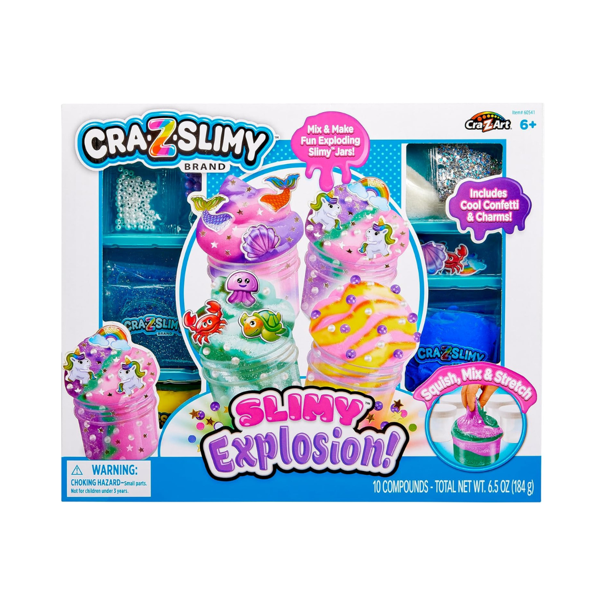 CRA-Z-Slimy DIY Slime Kit for Girls, Sparkle Fantasy Unicorn & Mermaid Theme, Ages 6+ Years