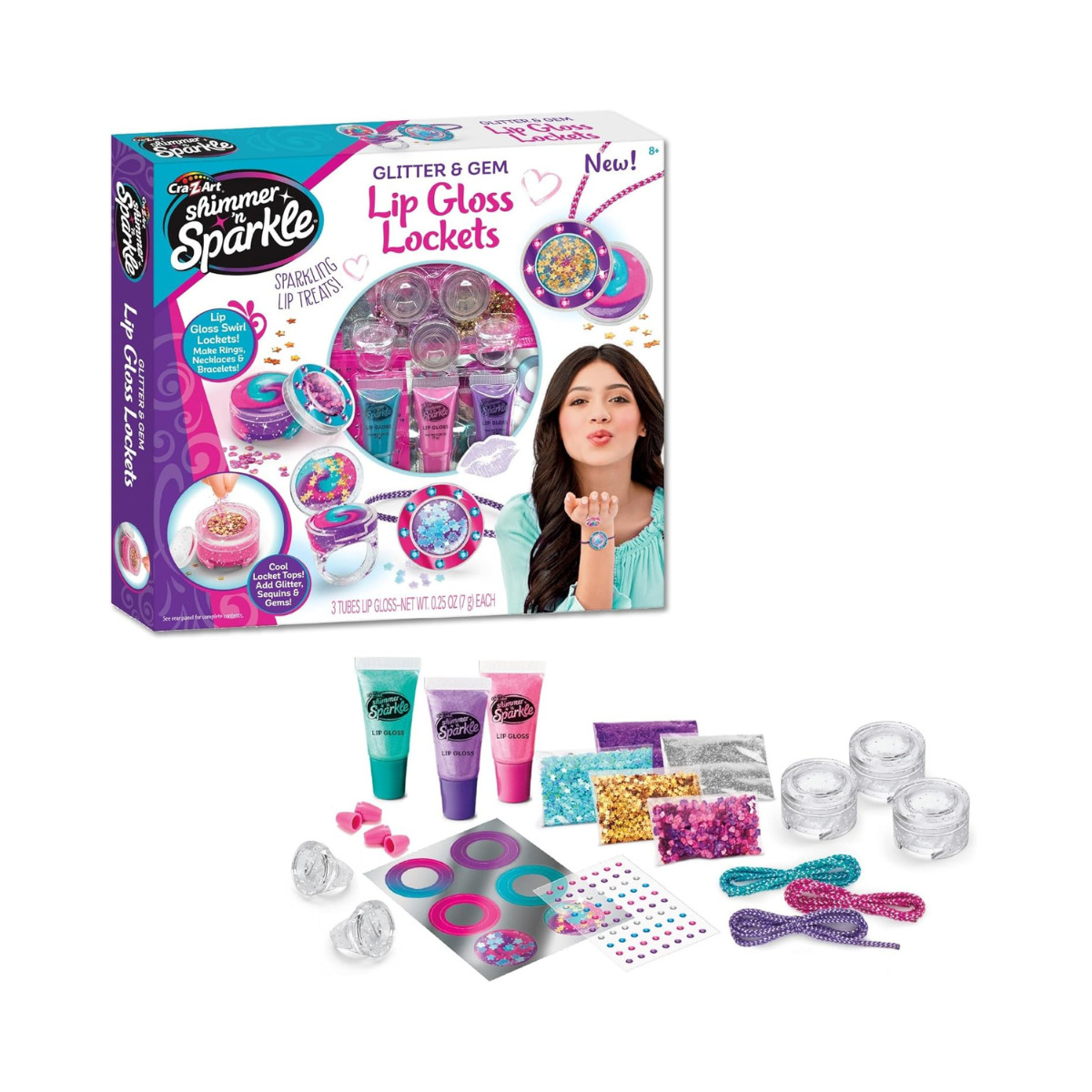 Cra-Z-Art SNS Glitter & Gem Lip Gloss Locket