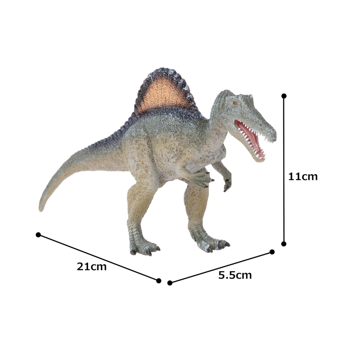 MOJO Spinosaurus Figurine, Hand-Painted Realistic Dinosaur Toy, Collectible Educational Model, Prehistoric Animal Diorama, Ages 3+