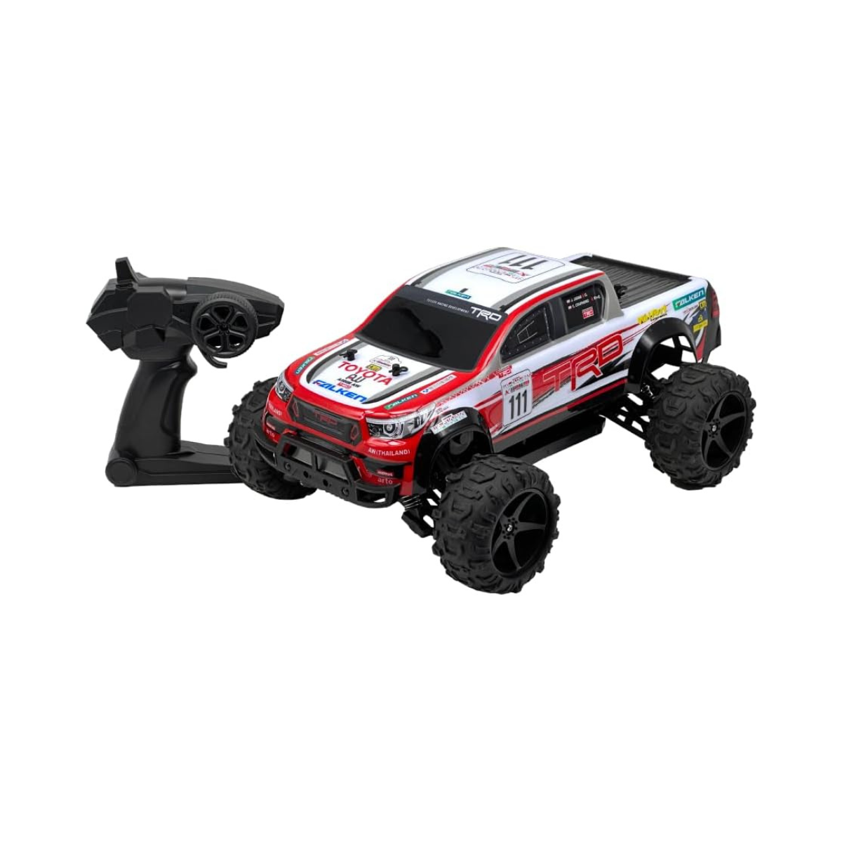 D-Power 1:10 RALLY CHAMP Toyota Hilux Revo AXCR RC Car, 2.4GHz Remote Control, USB Rechargeable 7.4V Battery, Off-Road Truck, Ages 6+