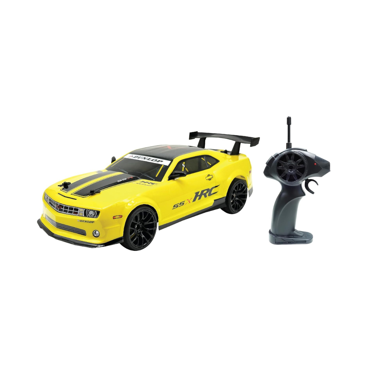 D-Power 1:10 Yellow Camaro RC Car, 2.4GHz Remote Control, 7.4V USB Rechargeable Battery, High-Speed Performance Vehicle, Ages 6+