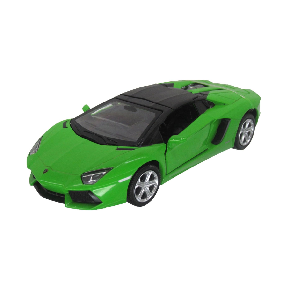 D-power Lamborghini Aventador Roadster Die-Cast Model Car – 1:32 Scale, Green, Pull-Back with Lights & Sounds, Ages 3+