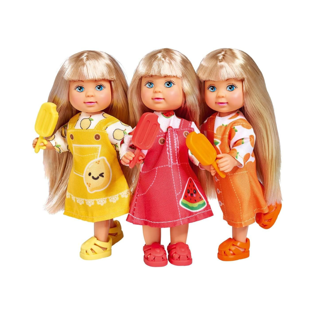 Simba Evi Love Fruity Ice Mini Doll, Cute Dress with Matching Fruit Ice Cream, 12 cm Doll, Random Assortment, Collectible Toy, Kids Gift, Ages 3+