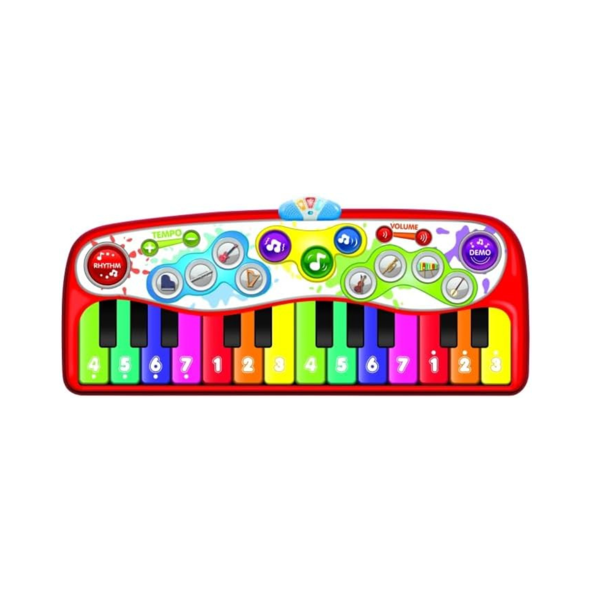 Winfun Beats Jumbo Piano Mat, Giant Musical Dance Floor Mat with Lights & Sounds, Interactive Step-to-Play Keyboard Toy for Toddlers 12M+