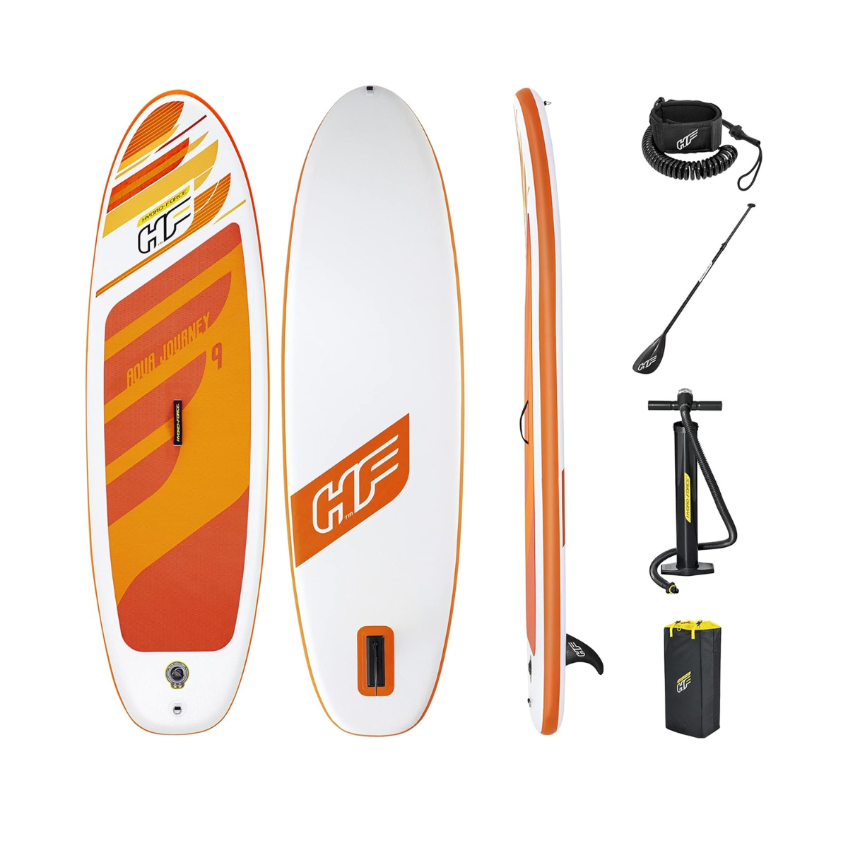 Bestway Hydro-Force Inflatable Stand Up Paddle Board 9ft with Paddle, Pump, Carry Bag & Accessories for Beginners 14+