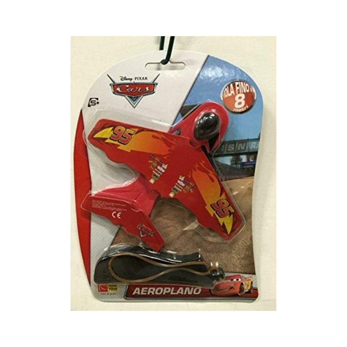 Eolosport Disney Cars Foam Glider Plane Toy, Lightweight Hand Launch Aircraft, Outdoor Flying Toy for Kids