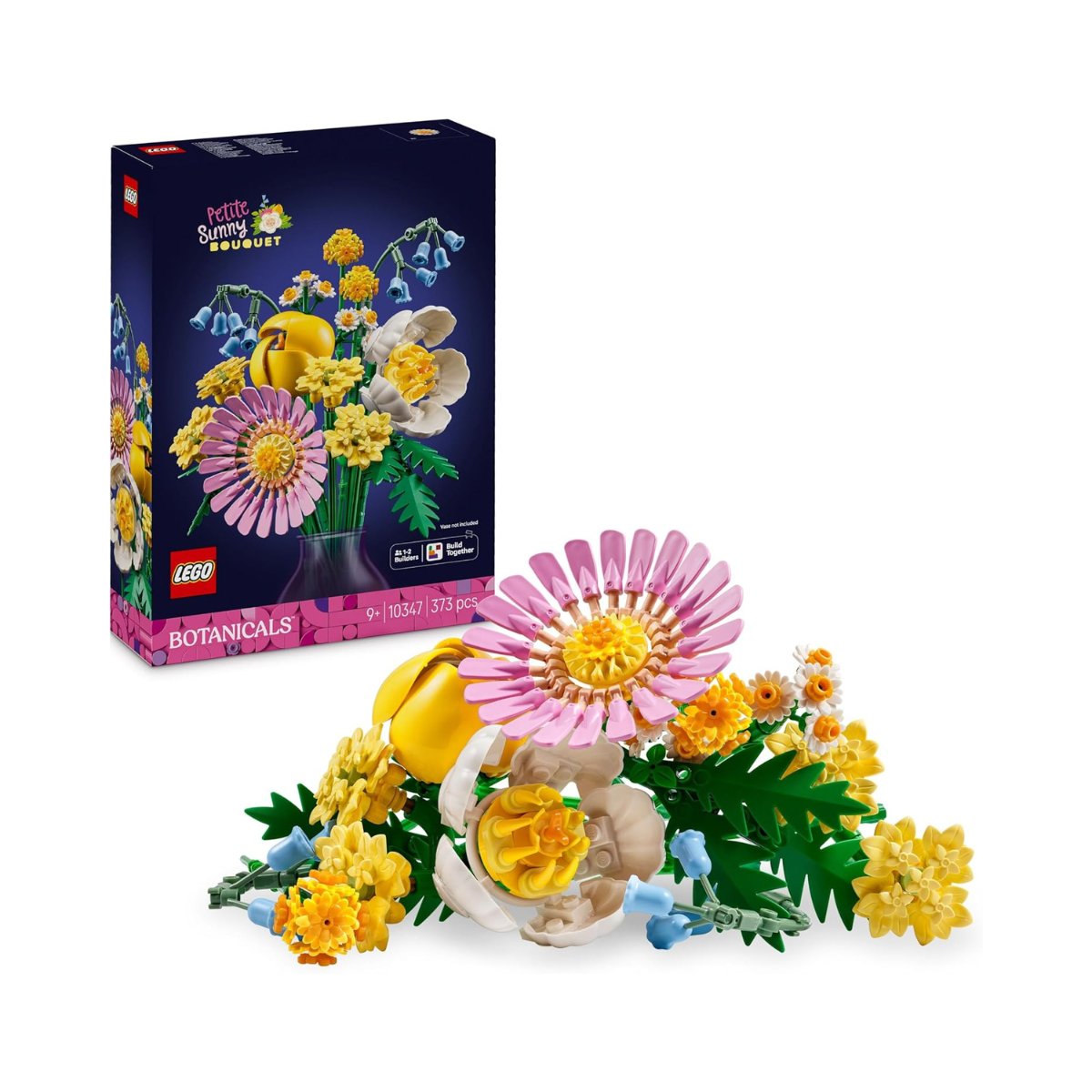 LEGO Botanicals Petite Sunny Bouquet, Faux Flower Building Set with Bluebells, Daisies, Tulips & More, Nature Toy & Holiday Decor for 9+ Girls, Teens & Adults, 10347