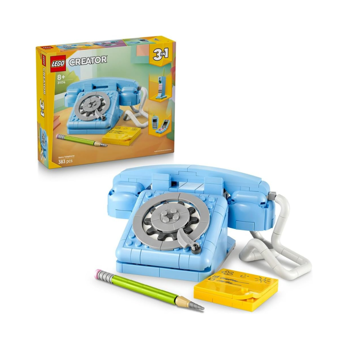 LEGO Creator 31174 Retro Telephone 3-in-1 Building Kit for Ages 8+
