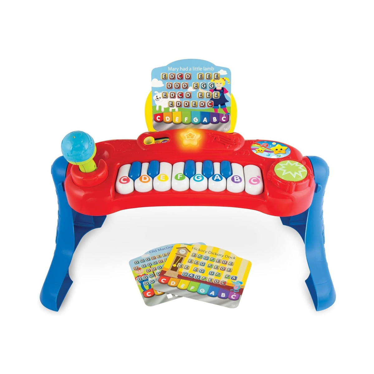 Winfun Baby Music Center, Light Up Musical Activity Desk with Piano Keys Instruments and Learning Songs, Interactive Music Station with Lighted Keys and Sounds, Infant 9 Months+