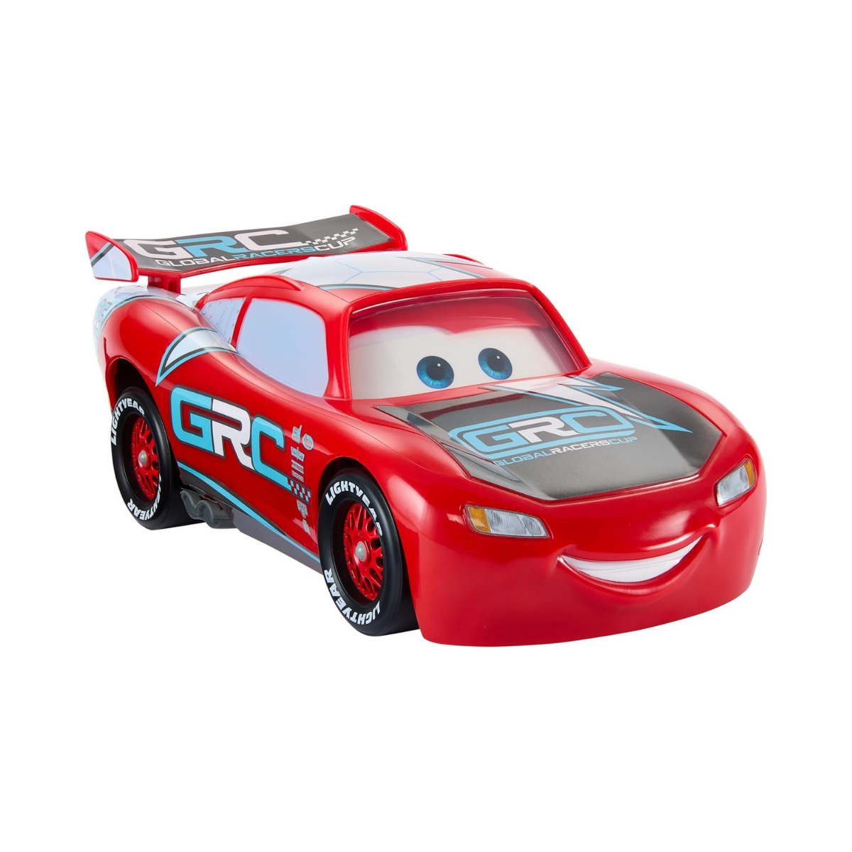 Mattel Disney Pixar Cars Lightning McQueen – Global Racers Cup Drift & Race Car with 4 Cones, Ages 3+